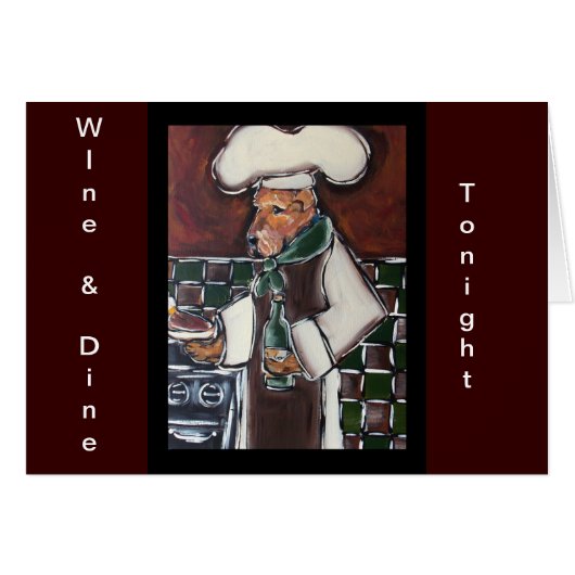 AIREDALE TERRIER CHEF CARDS (Front Horizontal)