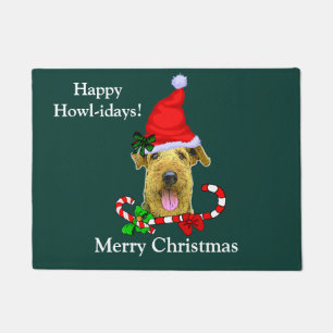 Airedale Terrier Christmas Door Mat