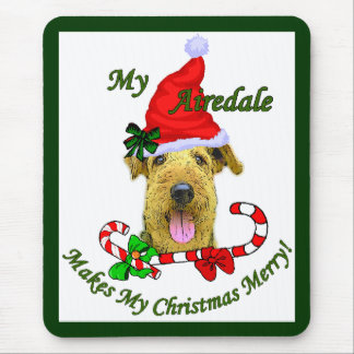 Airedale Terrier Christmas Gifts Mouse Pad
