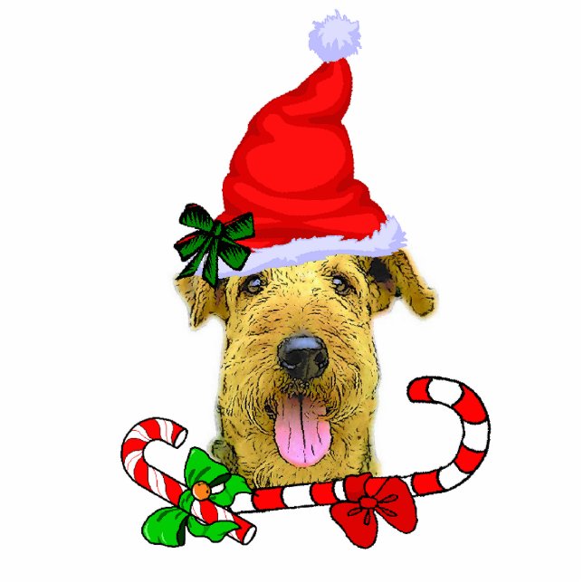 Airedale Terrier Christmas Ornament (Front)