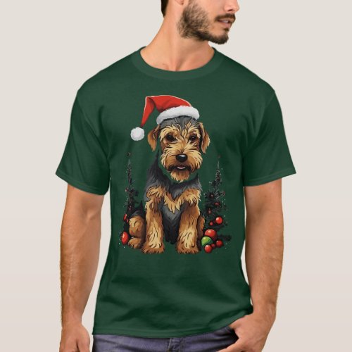 Airedale Terrier Christmas T_Shirt