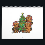 Airedale Terrier Christmas Tree Calendar<br><div class="desc">This Airedale Terrier Christmas Tree design makes a great gift for a Airedale Terrier owner. It features a Airedale Terrier dog illustration.</div>