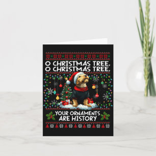 Airedale Terrier Christmas Tree Decorations Dog Lo Card
