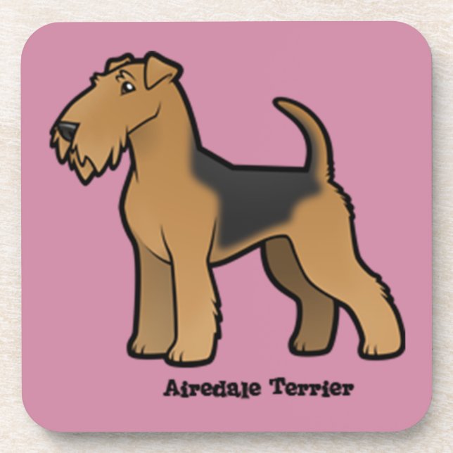 airedale terrier coaster (Front)