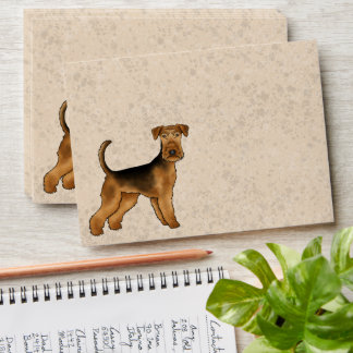 Airedale Terrier Cute Bingley Terrier Dog Beige Envelope