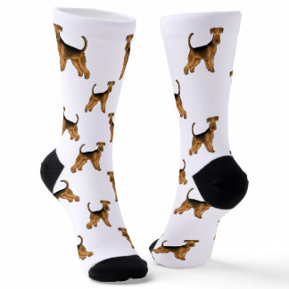 Airedale Terrier Cute Bingley Terrier Dog Pattern Socks