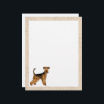 Airedale Terrier Cute Cartoon Dog Bingley Terrier Letterhead<br><div class="desc">Destei's original cartoon illustration of a cute Airedale Terrier breed dog. The middle is white while the border color is beige with a decorative texture that can be removed,  if so wished. The border color can be changed to any other color as well.</div>