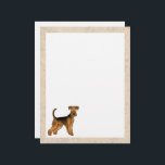 Airedale Terrier Cute Cartoon Dog Bingley Terrier Letterhead<br><div class="desc">Destei's original cartoon illustration of a cute Airedale Terrier breed dog. The middle is white while the border color is beige with a decorative texture that can be removed,  if so wished. The border color can be changed to any other color as well.</div>