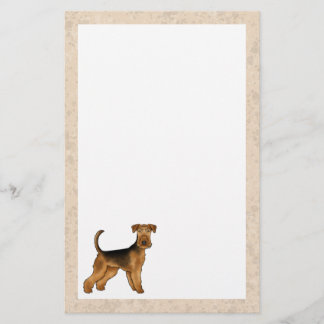 Airedale Terrier Cute Cartoon Dog Bingley Terrier Stationery