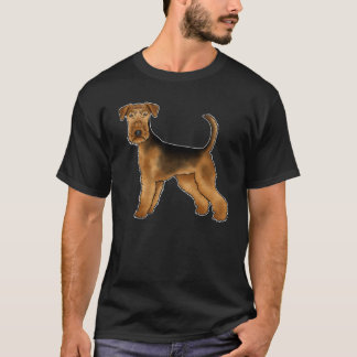 Airedale Terrier Cute Cartoon Dog Bingley Terrier T-Shirt