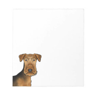 Airedale Terrier Cute Dog Head Bingley Terrier Notepad