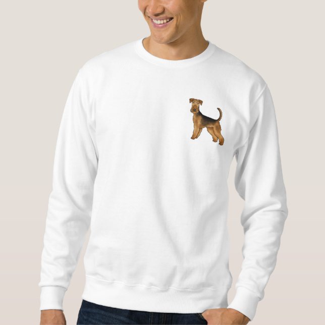 Airedale Terrier Cute Waterside Terrier Dog Design Sweatshirt (Front)