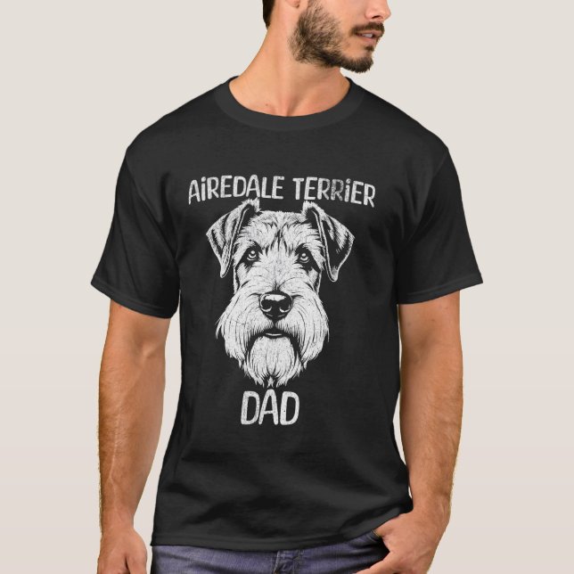 Airedale Terrier Dad T-Shirt (Front)
