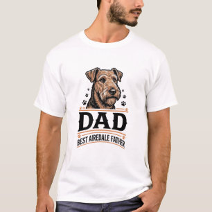 Airedale Terrier Dad Vintage Dog Father Shirt_1 T-Shirt