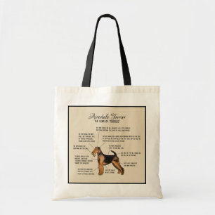 Airedale Terrier Diagram Tote Bag