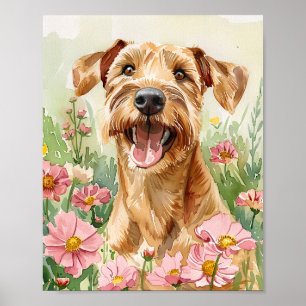Airedale Terrier Dog Art – Watercolor Wall Print