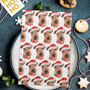 Airedale Terrier Dog Breed Christmas Kitchen Towel