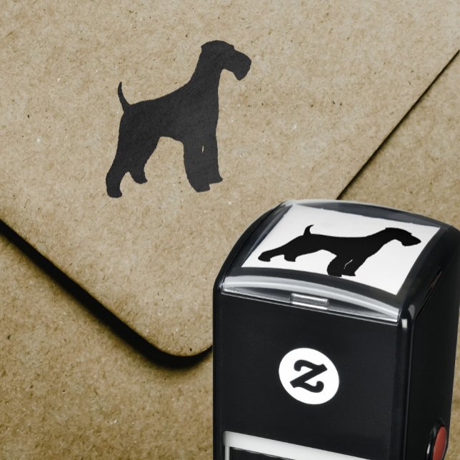 Airedale Terrier Dog Breed Silhouette Self-inking Stamp (Creator Uploaded)