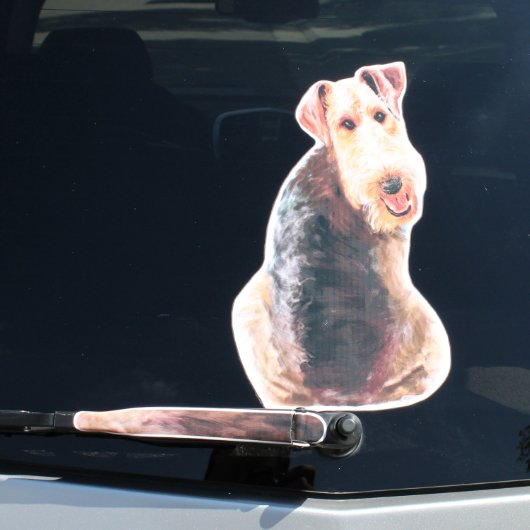 Airedale Terrier Dog Car Decal Sticker (As seen on car)