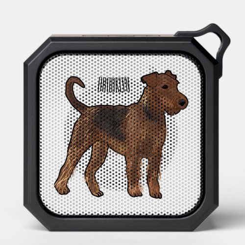 Airedale terrier dog cartoon illustration bluetooth speaker