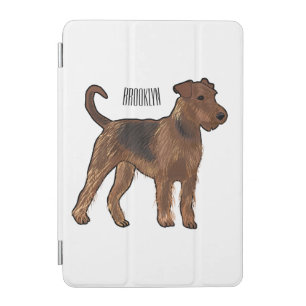 Airedale terrier dog cartoon illustration iPad mini cover