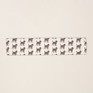 Airedale terrier dog cartoon illustration scarf