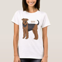 Airedale terrier dog cartoon illustration