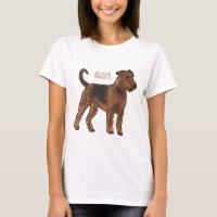 Airedale terrier dog cartoon illustration