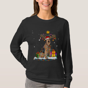Airedale Terrier Dog Christmas Reindeer Christmas  T-Shirt
