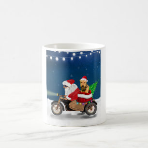 Airedale Terrier Dog Christmas Santa Claus   Coffee Mug