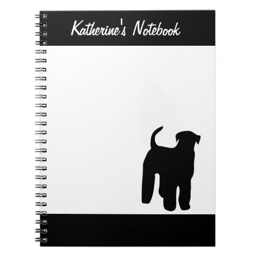 Airedale Terrier dog custom name notebook