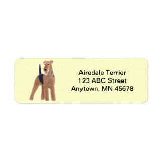 Airedale Terrier Dog Customizable Label