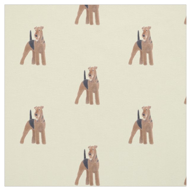 Airedale Terrier Dog Fabric (Swatch)