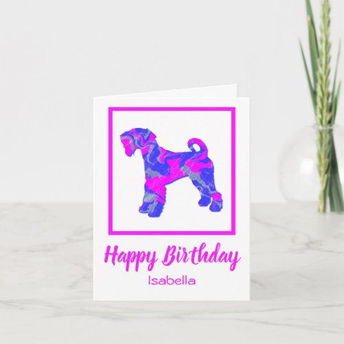 Airedale Terrier Dog Funny Birthday Card