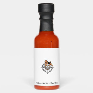 Airedale Terrier Dog Jumping Heart Ekg Line Hot Sauces