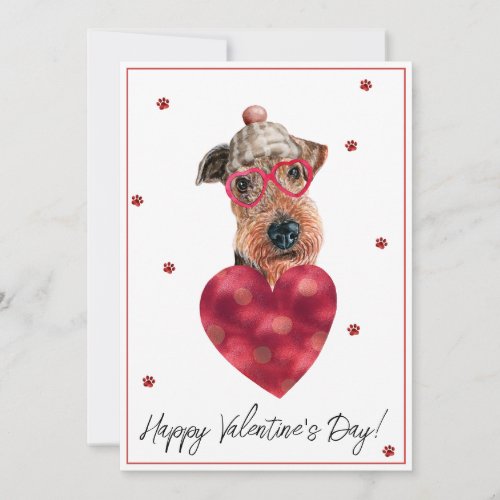 Airedale Terrier Dog Lover Valentine Gift Holiday Card