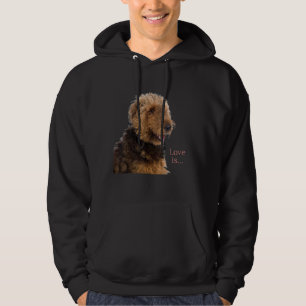 Airedale Terrier Dog Mom Dad Love Is Puppy Pet 1 Hoodie