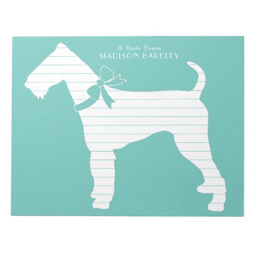Airedale Terrier Dog Puppy Notepad