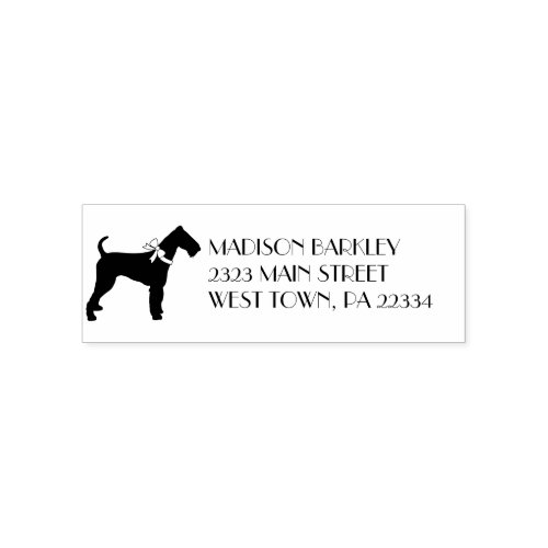 Airedale Terrier Dog Puppy Self_inking Stamp