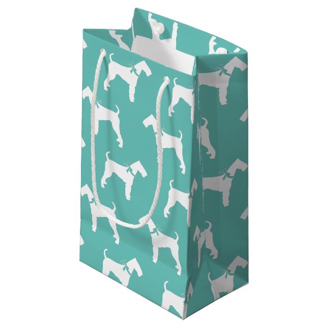 Airedale Terrier Dog Puppy Small Gift Bag (Front Angled)