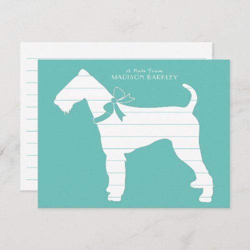Airedale Terrier Dog Puppy Thank You Card