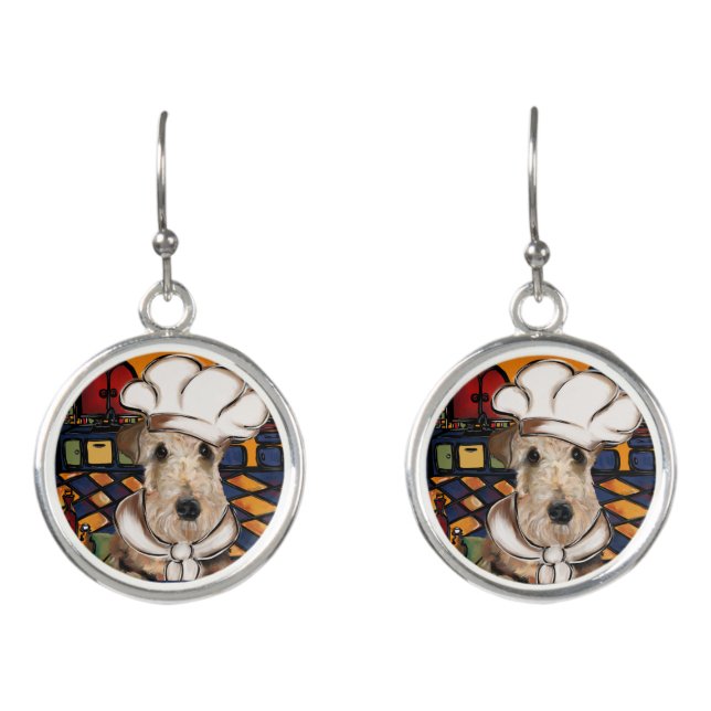  AIREDALE TERRIER        EARRINGS (Front)
