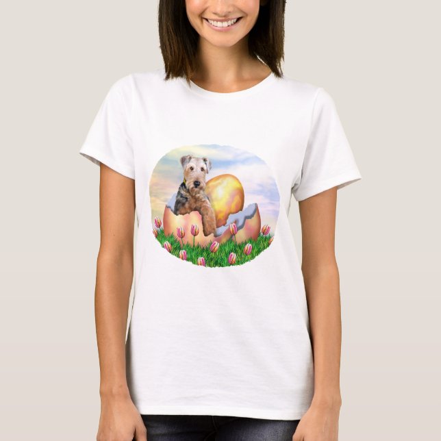 Airedale Terrier Easter Surprise T-Shirt (Front)