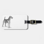 Airedale Terrier Elegant Dog Drawing Luggage Tag at Zazzle