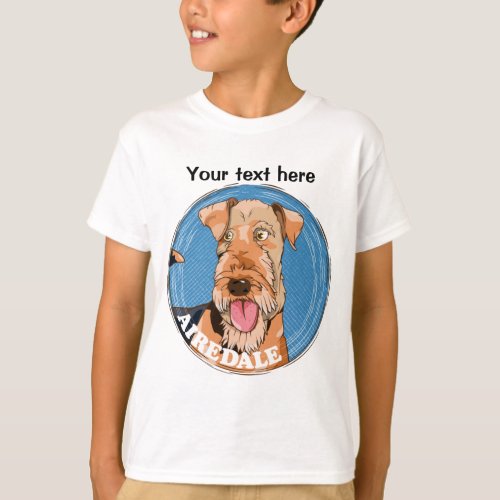 Airedale terrier face T_Shirt