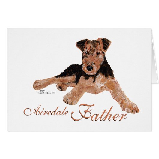 Airedale Terrier Fathers Day Cards (Front Horizontal)