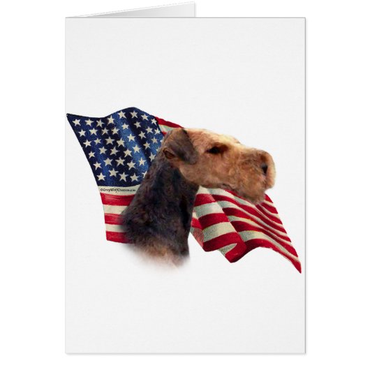 Airedale Terrier Flag Cards (Front)