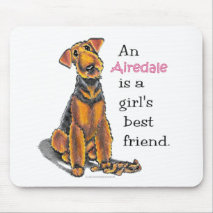 Airedale Terrier Girls Best Friend Mouse Pad