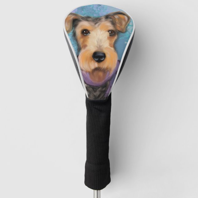 Airedale Terrier Golf Head Cover (Front)