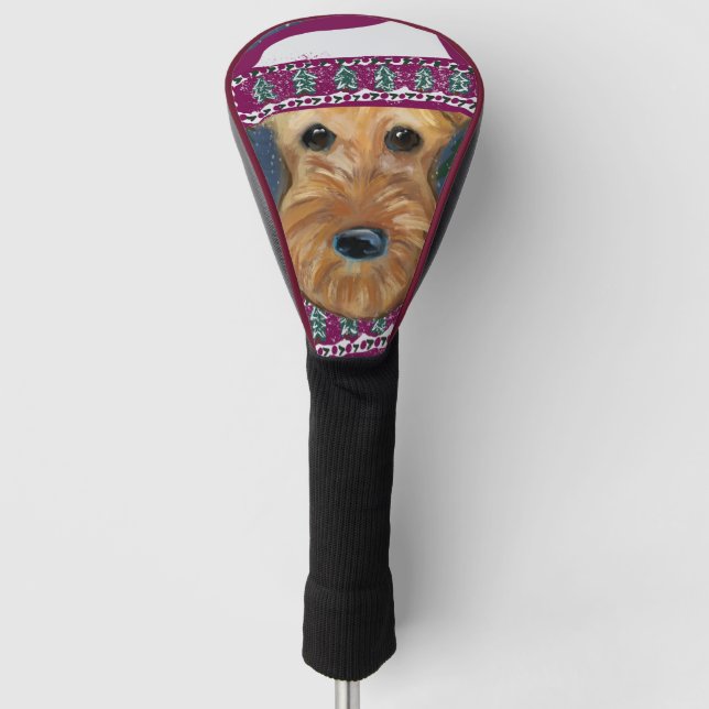AIREDALE TERRIER       GOLF HEAD COVER (Front)